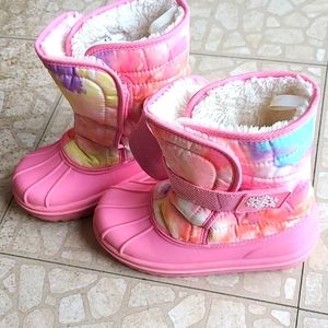 Childrens place pink snow boots size 12